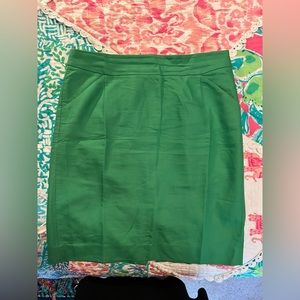 J Crew green pencil skirt